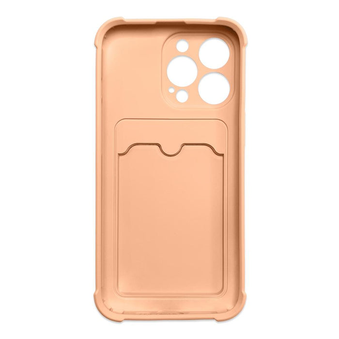 Card Armor Case Pouch Cover for iPhone 11 Pro Max Card Wallet Silicone Air Bag Armor Pink