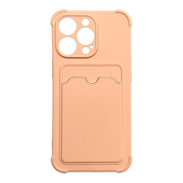 Card Armor Case Pouch Cover for iPhone 11 Pro Max Card Wallet Silicone Air Bag Armor Pink