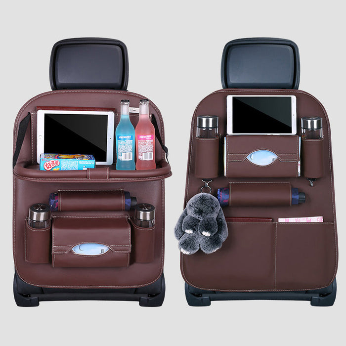 Car seat organizer seat protector seat cover shelf mini car coffee table
