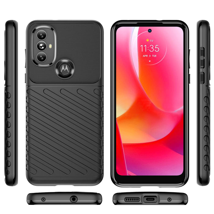 Thunder Case flexible armored cover for Motorola Moto G Power 2022 black