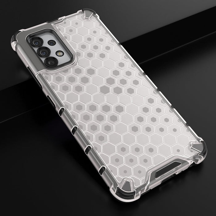 Honeycomb case armored cover with a gel frame for Samsung Galaxy A13 5G transparent