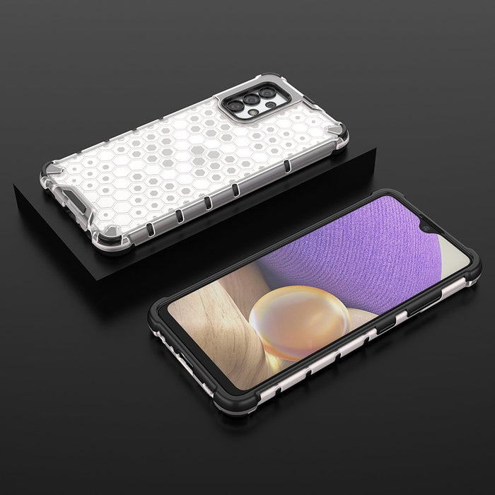 Honeycomb case armored cover with a gel frame for Samsung Galaxy A13 5G transparent