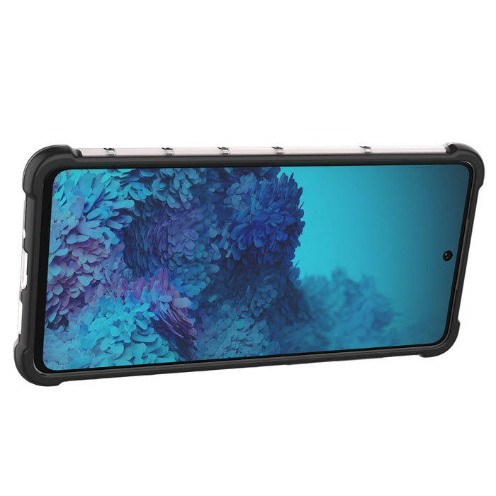 Honeycomb case armored cover with a gel frame for Samsung Galaxy A73 transparent