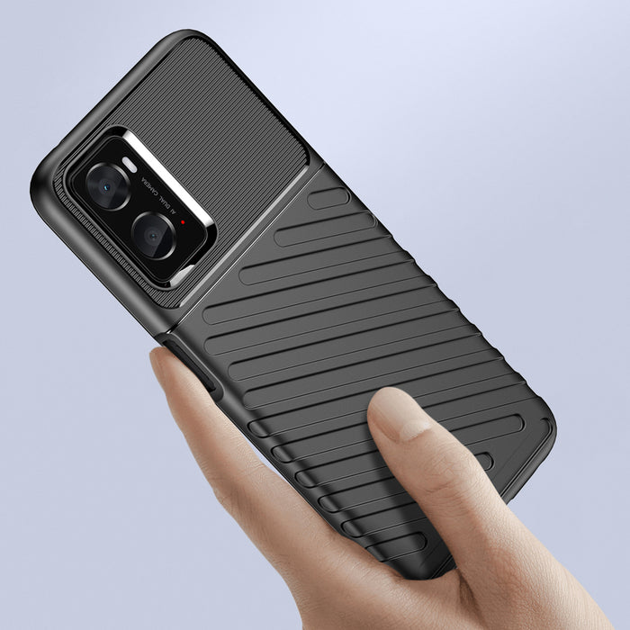 Thunder Case flexible armored cover for Oppo A76 / Oppo A36 / Realme 9i black