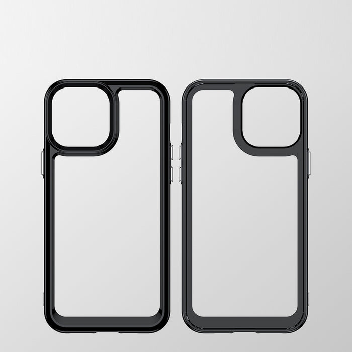 Outer Space Case Case for iPhone 12 Pro Max Hard Cover with Gel Frame Red