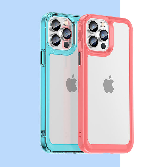 Outer Space Case Case for iPhone 12 Pro Max Hard Cover with Gel Frame Red