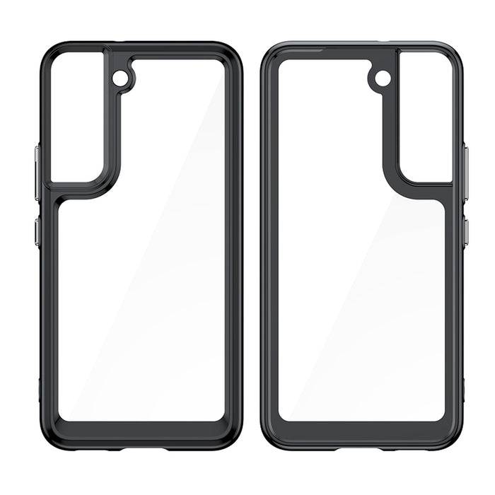 Outer Space Case Cover for Samsung Galaxy S22 + (S22 Plus) Hard Cover with Gel Frame Red