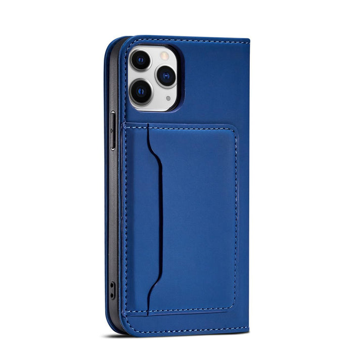 Magnet Card Case for iPhone 12 Pro Max Pouch Card Wallet Card Holder Blue