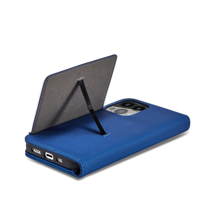 Magnet Card Case for iPhone 13 Pro cover card wallet card stand blue
