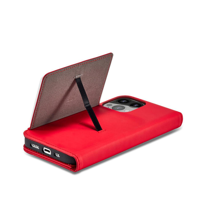 Magnet Card Case for iPhone 13 Pro Pouch Card Wallet Card Holder Red