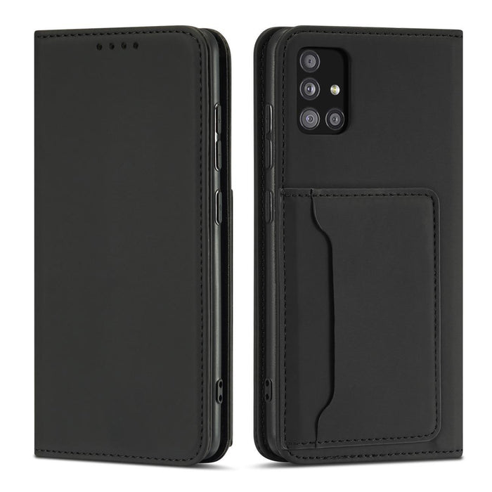 Magnet Card Case Case for Samsung Galaxy A12 5G Pouch Wallet Card Holder Black