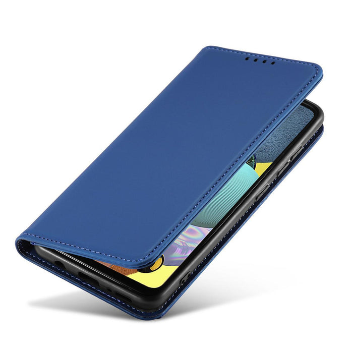 Magnet Card Case For Samsung Galaxy A12 5G Pouch Wallet Card Holder Blue