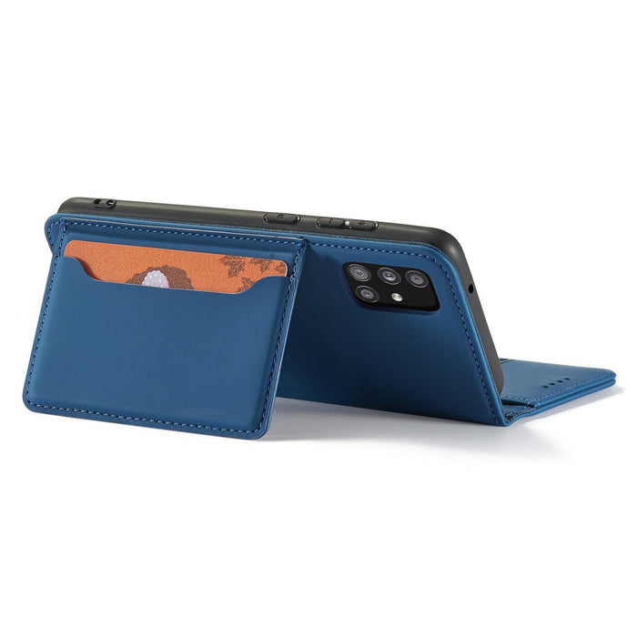 Magnet Card Case For Samsung Galaxy A12 5G Pouch Wallet Card Holder Blue