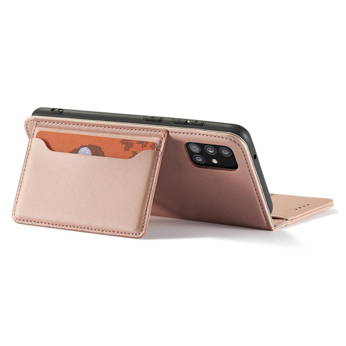 Magnet Card Case Case for Samsung Galaxy A12 5G Pouch Wallet Card Holder Pink