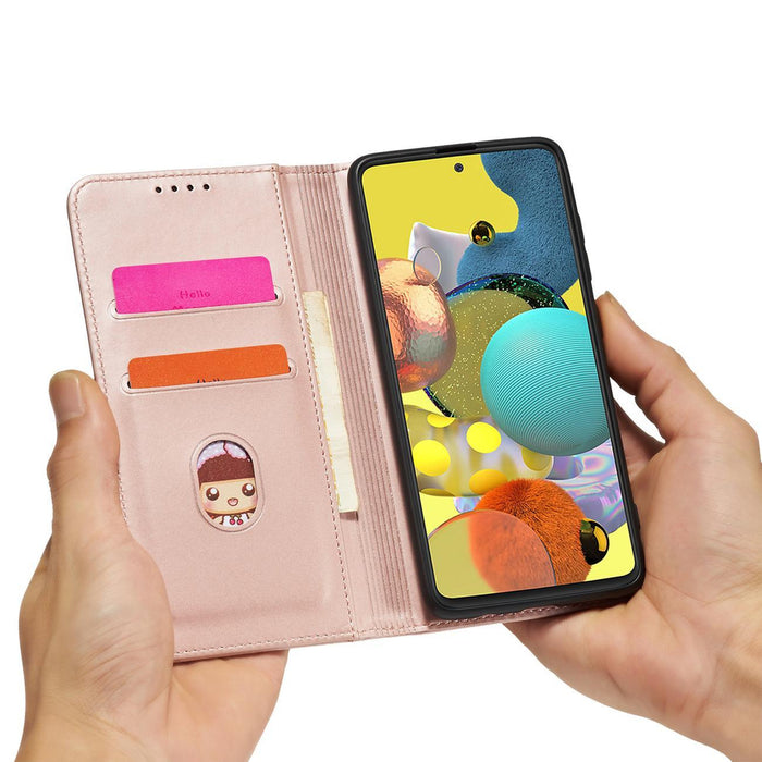 Magnet Card Case Case for Samsung Galaxy A13 5G Pouch Wallet Card Holder Pink