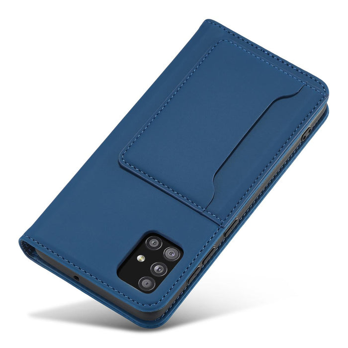 Magnet Card Case for Xiaomi Redmi Note 11 Pro Pouch Card Wallet Card Holder Blue