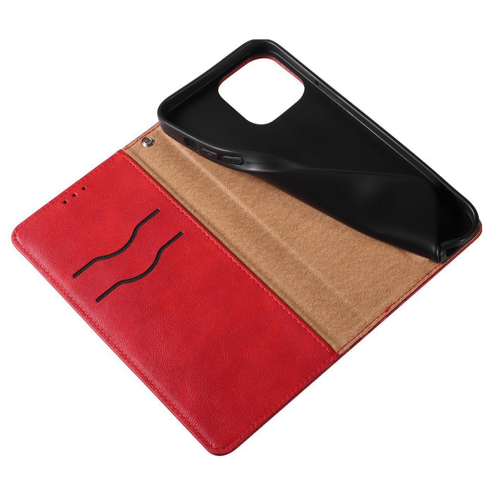 Magnet Strap Case Case for iPhone 12 Pro Max Pouch Wallet + Mini Lanyard Pendant Red