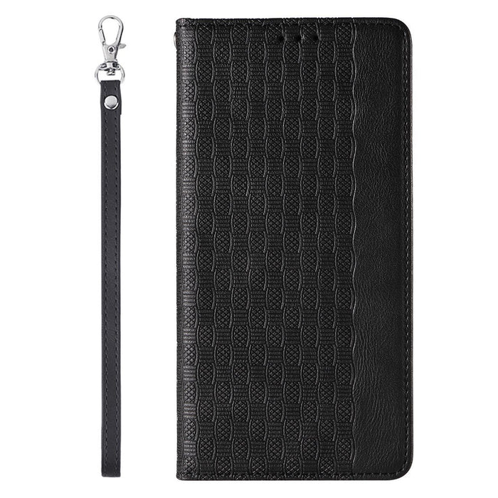 Magnet Strap Case Case for iPhone 13 Pro Pouch Wallet + Mini Lanyard Pendant Black