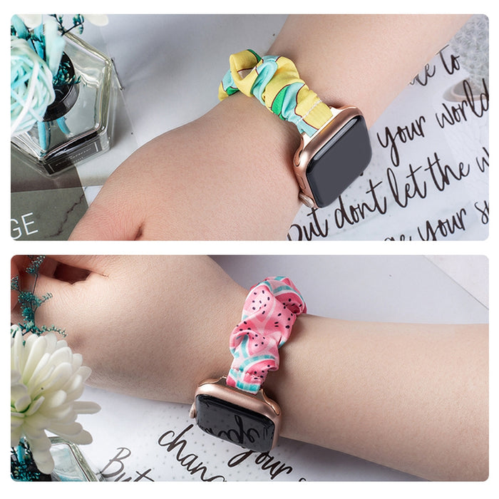 Fabric band for Apple Watch 38 / 40 / 41 mm strap bracelet rubber band - pineapple