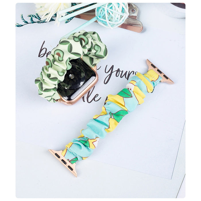 Fabric band for Apple Watch 42 / 44 / 45 mm strap bracelet rubber band - avocado