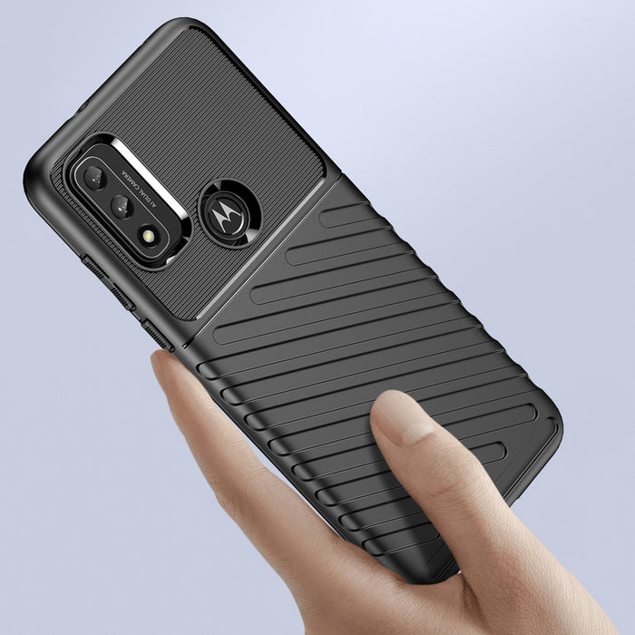 Thunder Case flexible armored cover for Motorola Moto G Play 2022 black