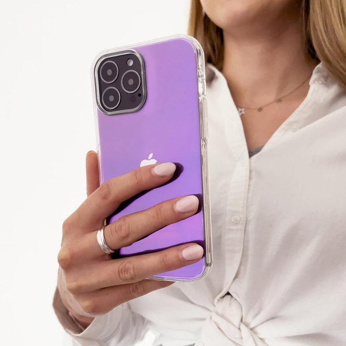 Aurora Case case for iPhone 12 gel neon cover purple