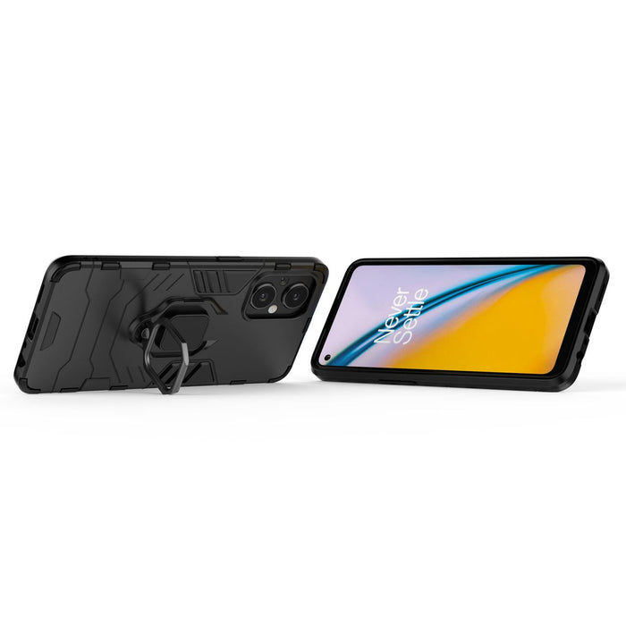 Ring Armor tough hybrid case cover + magnetic holder for OnePlus Nord N20 5G black