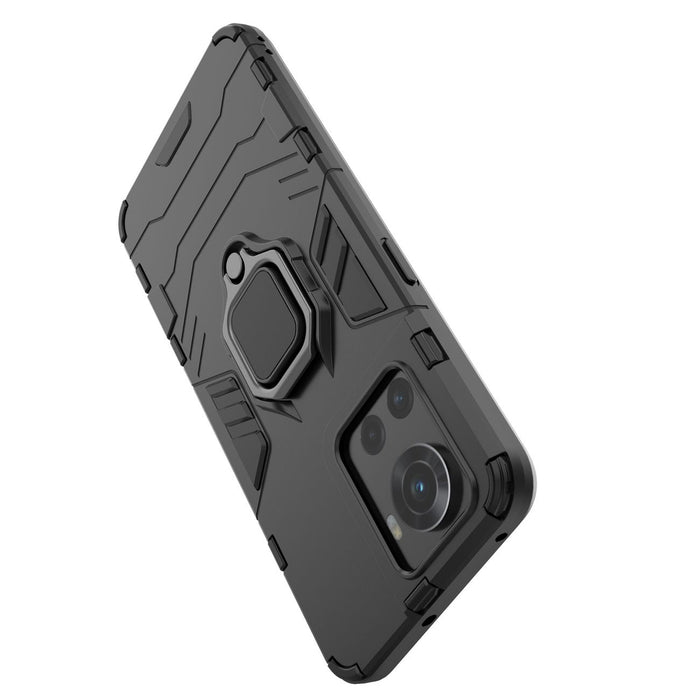 Ring Armor armored hybrid case cover + magnetic holder for OnePlus Ace black