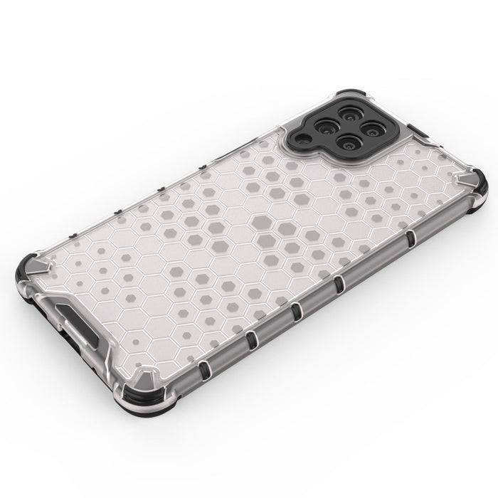 Honeycomb case armored cover with a gel frame for Samsung Galaxy M53 5G black