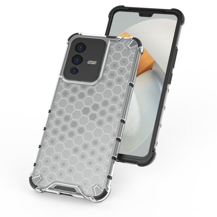 Honeycomb case armored cover with a gel frame Vivo V23 5G black