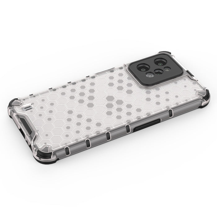 Honeycomb case armored cover with a gel frame Realme C31 transparent