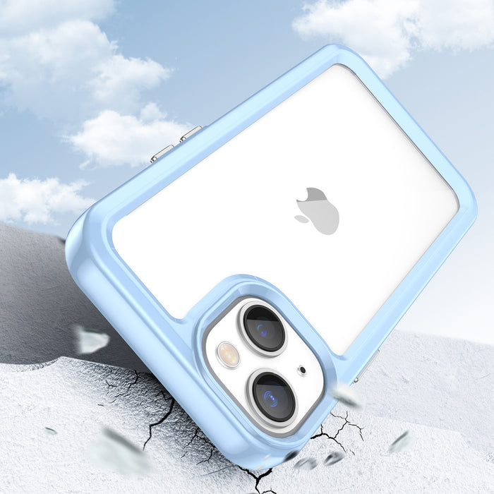 Outer Space Case iPhone 14 Plus hard cover with gel frame blue