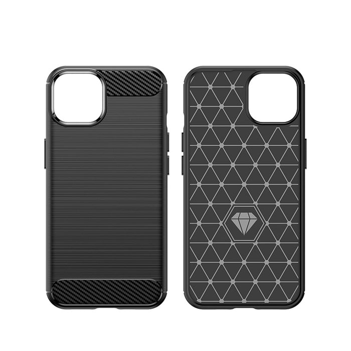 Carbon Case for iPhone 14 Plus flexible gel back cover blue