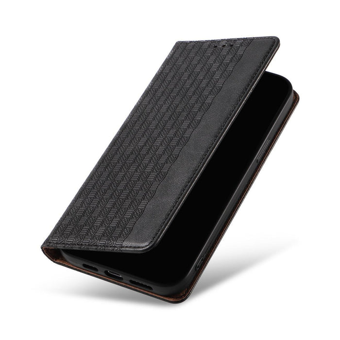 Magnet Strap Case Case for iPhone 14 Pro Max Flip Wallet Mini Lanyard Stand Black