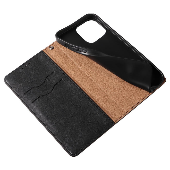 Magnet Strap Case Case for iPhone 14 Pro Max Flip Wallet Mini Lanyard Stand Black