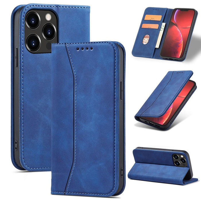 Magnet Fancy Case case for iPhone 14 Plus flip cover wallet stand blue