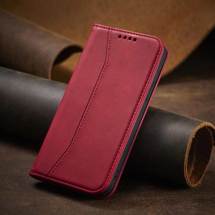 Magnet Fancy Case case for iPhone 14 Pro Max flip cover wallet stand red