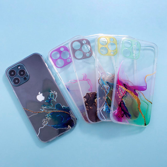 Marble Case for iPhone 12 Pro Gel Cover Marble Pink