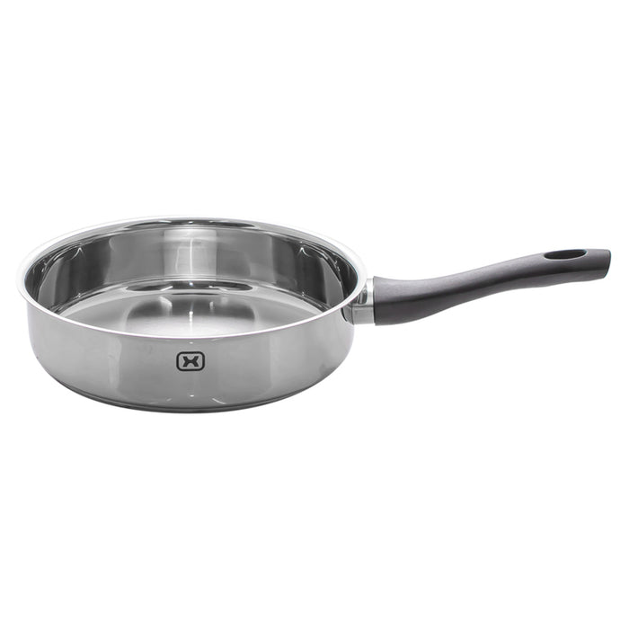 PAN WITH THREE-LAYER 20 CM CHROME
