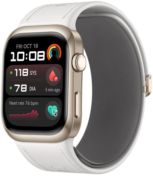 Huawei Watch D2 LCA-B11, Gold, 1.82" Amoled, Airbag/Strap Size 26mm, Ambulatory 24H Blood Pressure, HR monitoring PPG 6.0, Rotating crown, IP68,  Speaker&Micophone, Dual-band, Battery 524mAh
