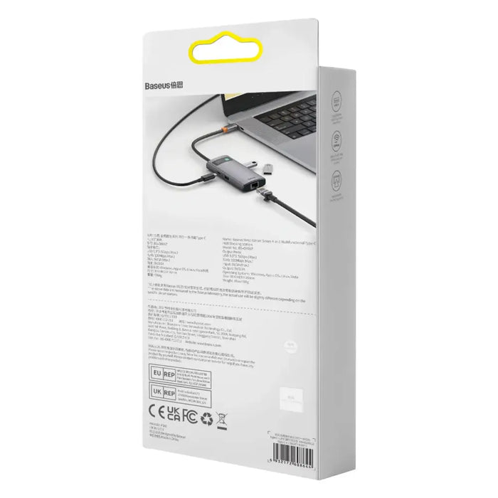 Hub 4in1 Baseus Metal Gleam Series USB-C to 3x USB 3.0 + Ethernet RJ45 - Hubs<<<IT Accessories<<<InnproXML&&&Huby