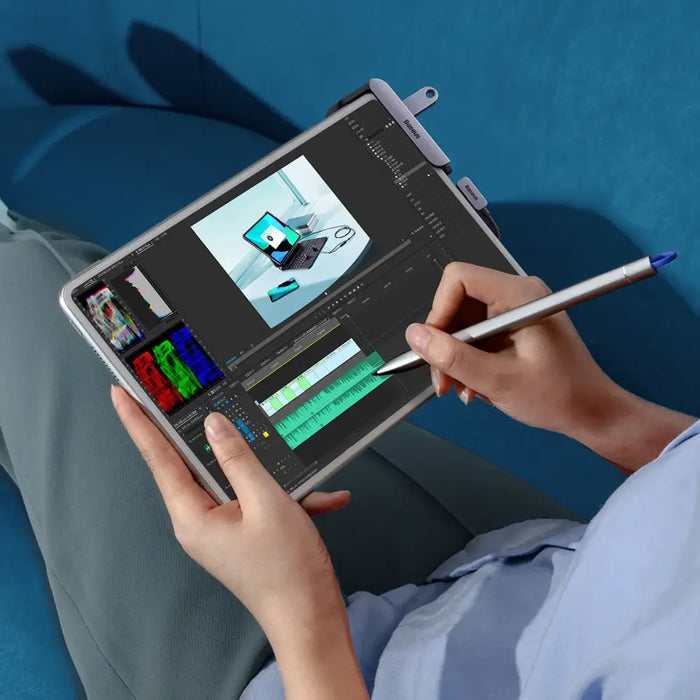 Hub 4in1 Baseus PadJoy Series USB-C to USB 3.0 + HDMI + USB-C PD + jack 3.5mm (Grey)