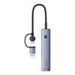 Hub 4in1 Baseus UltraJoy USB-A&USB-C to 3xUSB3.0 + USB-C + RJ45 (grey) - Hubs<<<IT Accessories<<<InnproXML