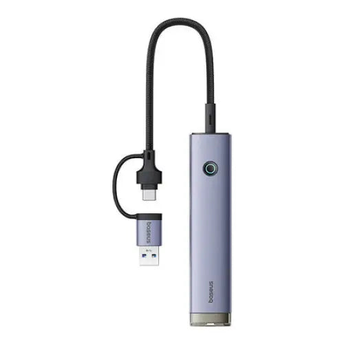 Hub 4in1 Baseus UltraJoy USB-A&USB-C to 3xUSB3.0 + USB-C + RJ45 (grey) - Hubs<<<IT Accessories<<<InnproXML