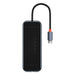 Hub 5in1 Baseus AcmeJoy series USB-C to 2xUSB 3.0 + USB 2.0 + USB-C PD + RJ45 (dark grey) - Hubs<<<IT