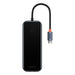 Hub 5in1 Baseus AcmeJoy series USB-C to 2xUSB 3.0 + USB 2.0 + USB-C PD + RJ45 (dark grey) - Hubs<<<IT
