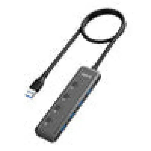 HUB 5in1 MOKiN USB-A3.0 to 4xUSB-A + 1xUSB-C DC (black) - Hubs<<<IT Accessories<<<InnproXML