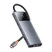 Hub 6in1 Baseus Metal Gleam 2 Series USB-C to 2xUSB 3.0 +USB-C + HDMI + USB-C PD + Ethernet RJ45 - Hubs<<<IT