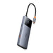 Hub 6in1 Baseus Metal Gleam 2 Series USB-C to 2xUSB 3.0 +USB-C + HDMI + USB-C PD + Ethernet RJ45 - Hubs<<<IT