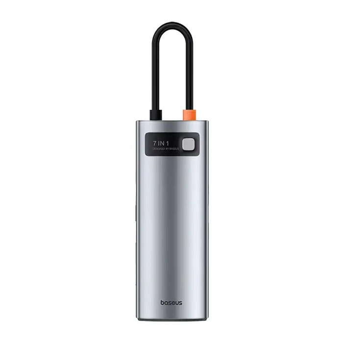 Hub 7in1 Baseus Gleam USB-C to 1x HDMI4K 60Hz + 3x USB3.0 + 1x PD + 1x SD/TF (grey) - Hubs<<<IT